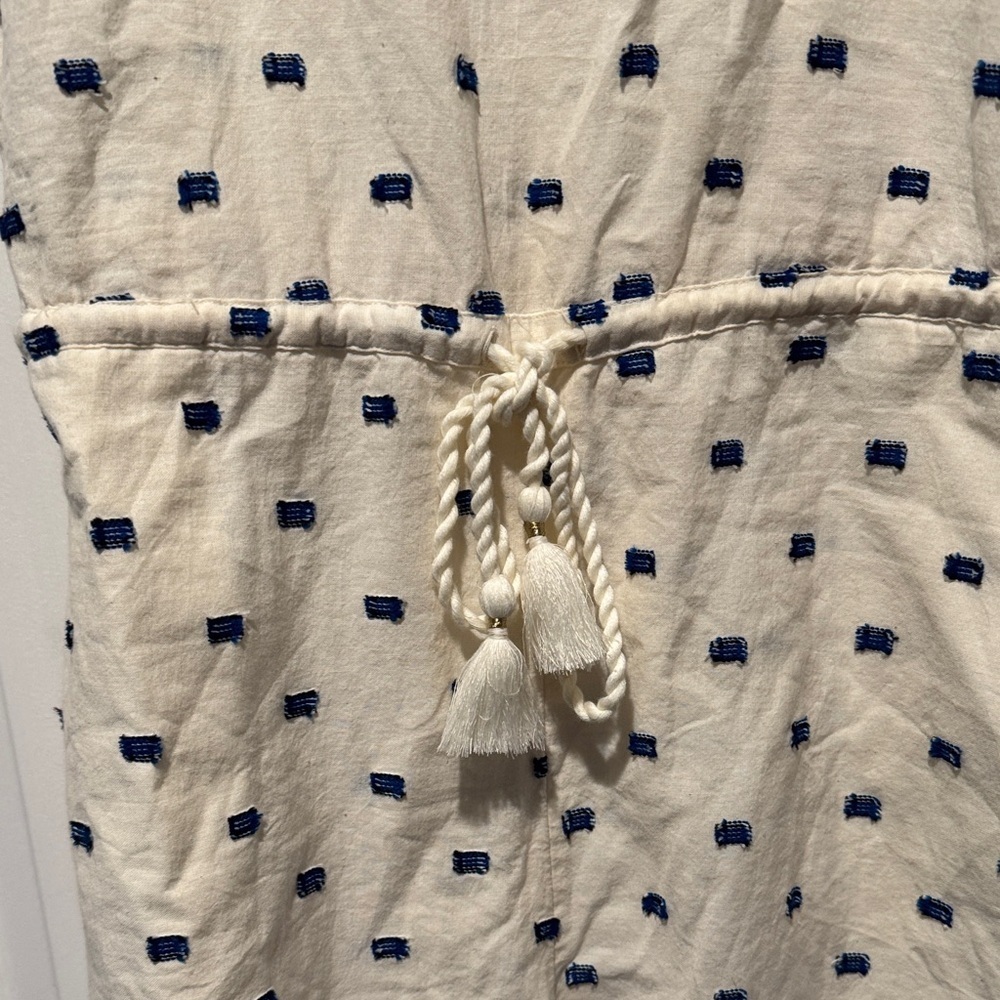 Aerie Cream Jumpsuit with Navy Pattern - Picture 3 of 8